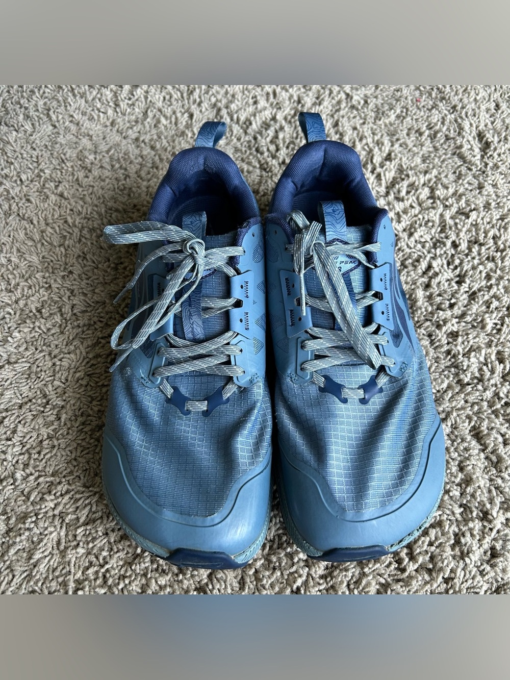 Altra Lone Peak 8 Trail Running Shoes Mens 12.5 Mineral Blue EGO MaxTrac Sneaker - Picture 2 of 16